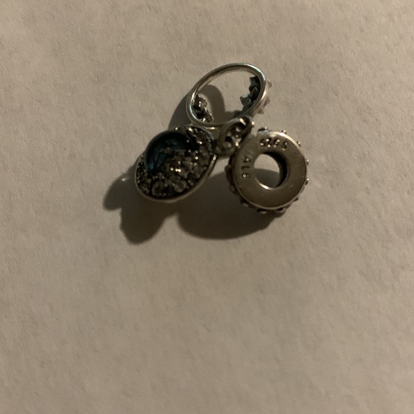 LAST ONE!Authentic Pandora Moments Blue Night Sky Crescent Moon/Stars charm. - Picture 5 of 8